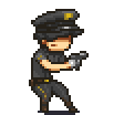 Officer Pepper's dodging animation